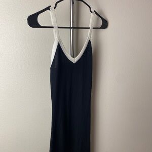 Cupshe maxi dress with white and black contrast